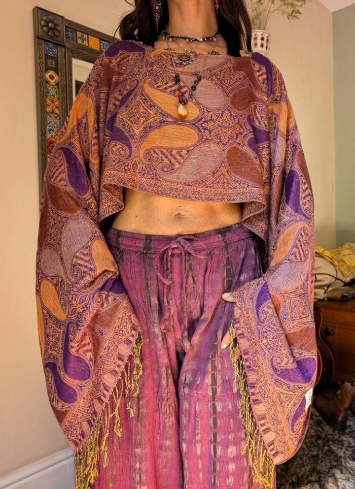 Upcycled Purple Paisley Fairy Top - Image 5