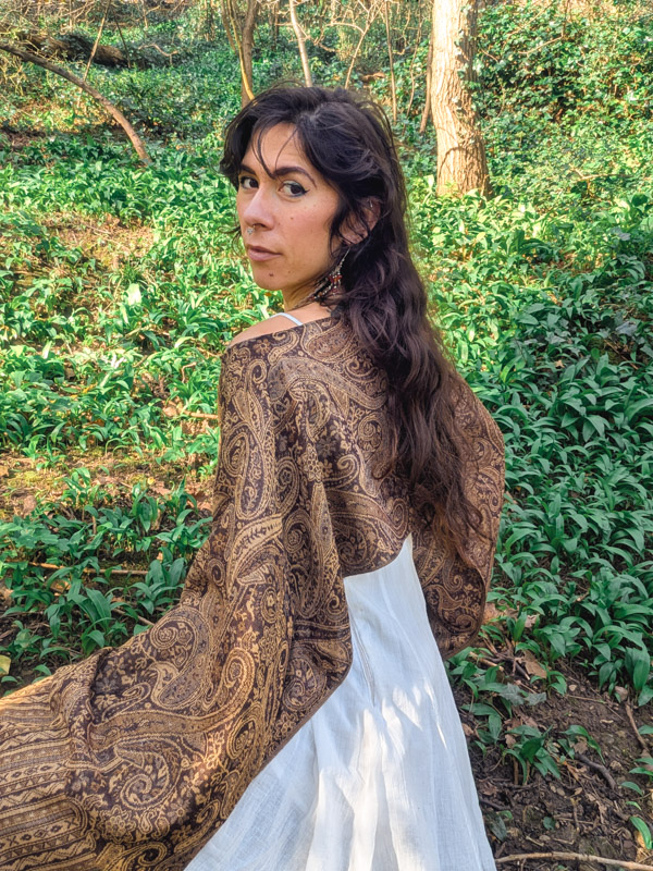 Upcycled Earthy Paisley Oversize Top - Image 5