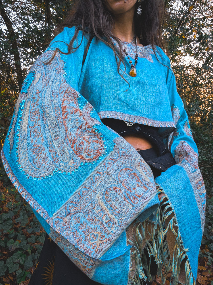 Upcycled Turquoise Oversized Top - Image 2