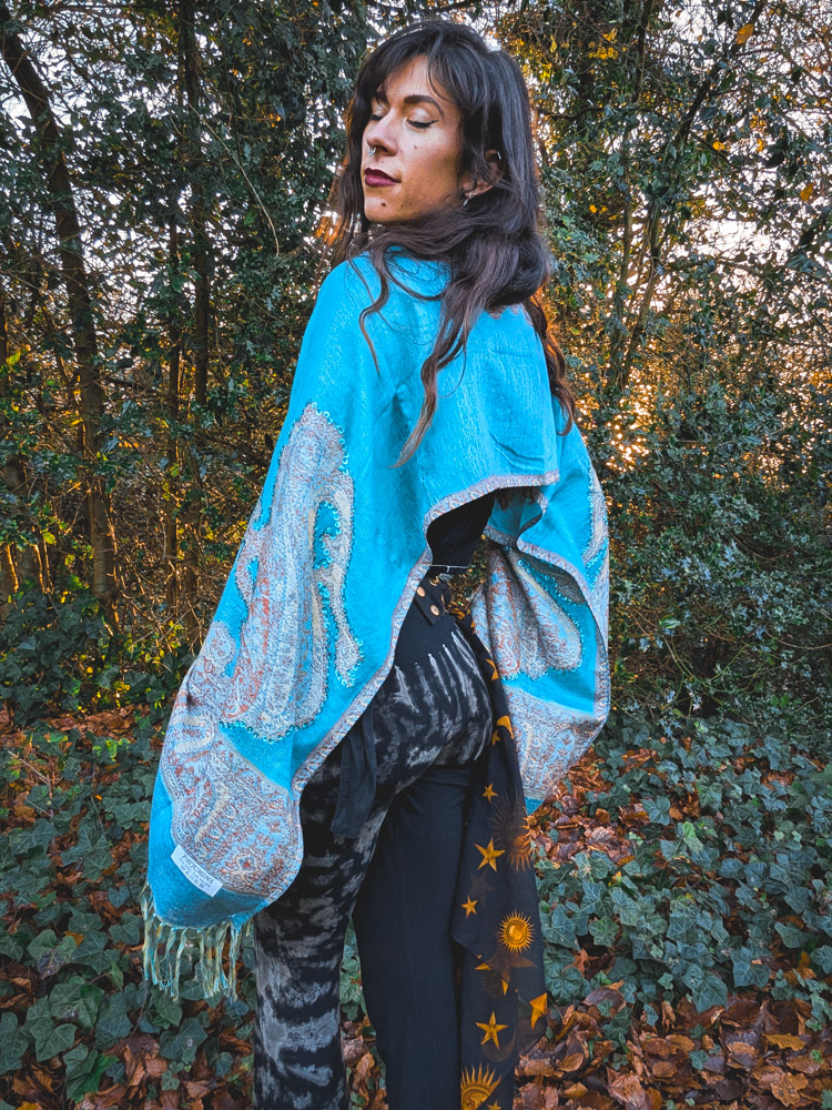 Upcycled Turquoise Oversized Top - Image 3