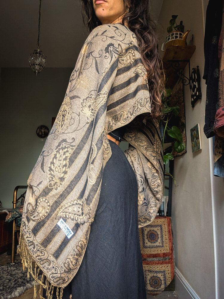Upcycled Earthy Paisley Oversize Top - Image 5