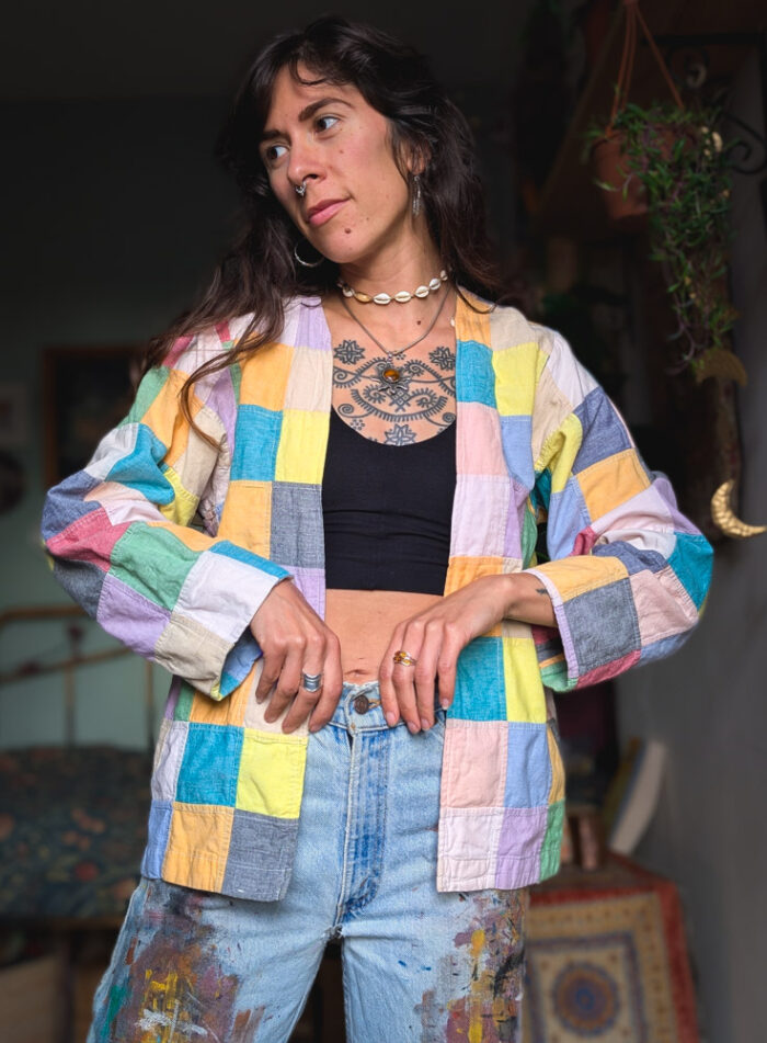 Vintage Pastel Rainbow Jacket