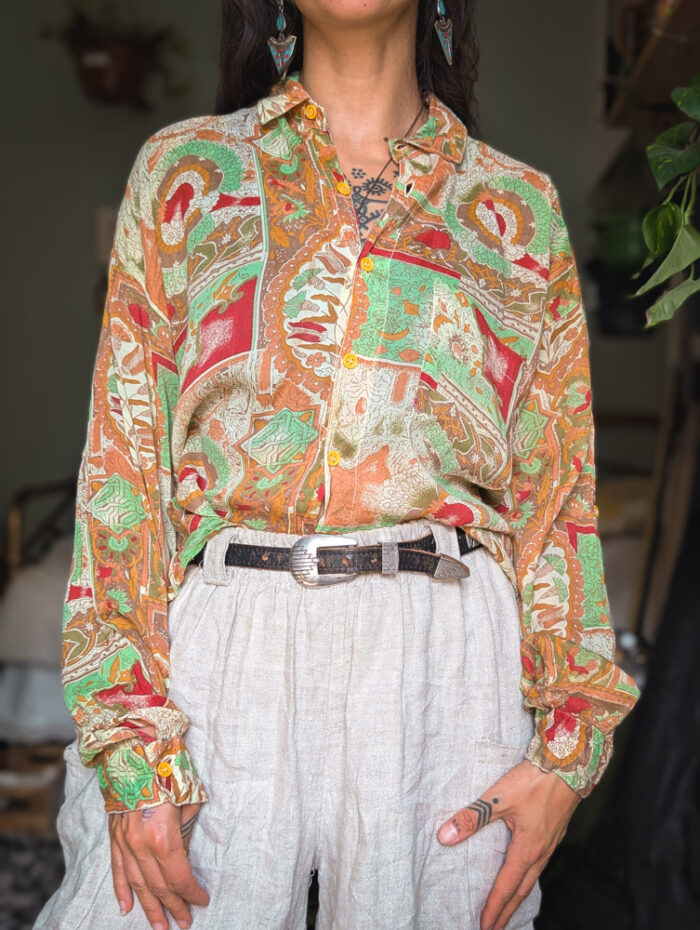Vintage Earthy Patterned Shirt