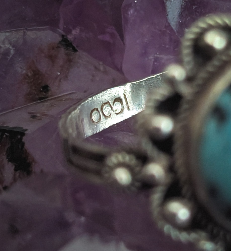 925 Silver & Peking Glass Ring - Image 4