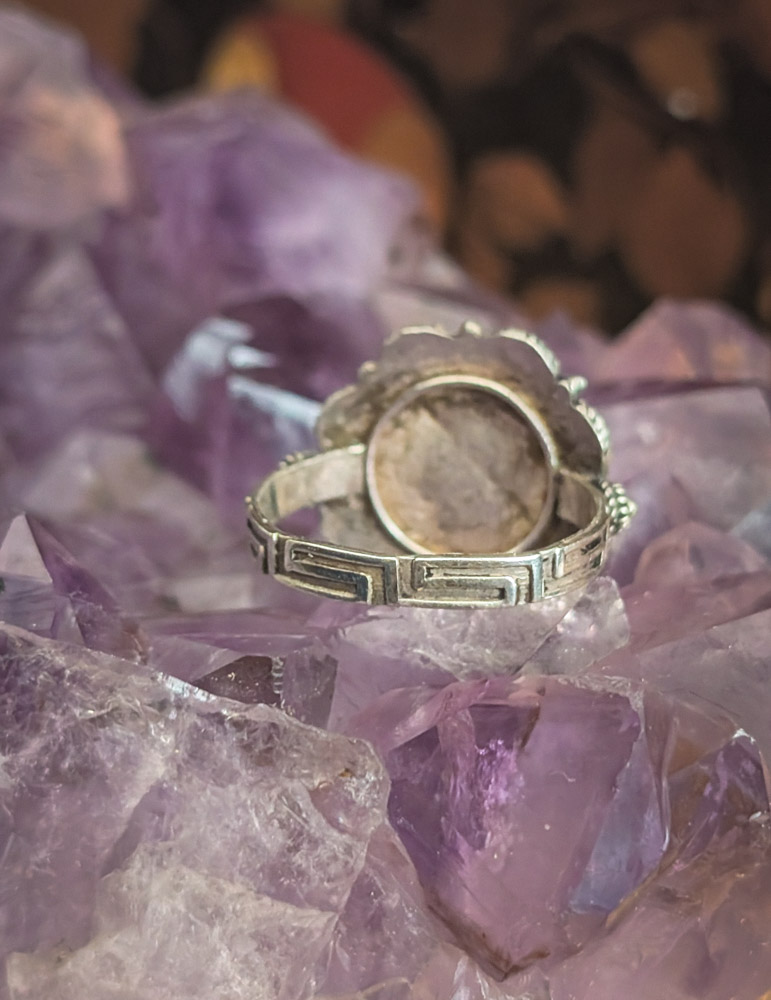 925 Silver & Peking Glass Ring - Image 6