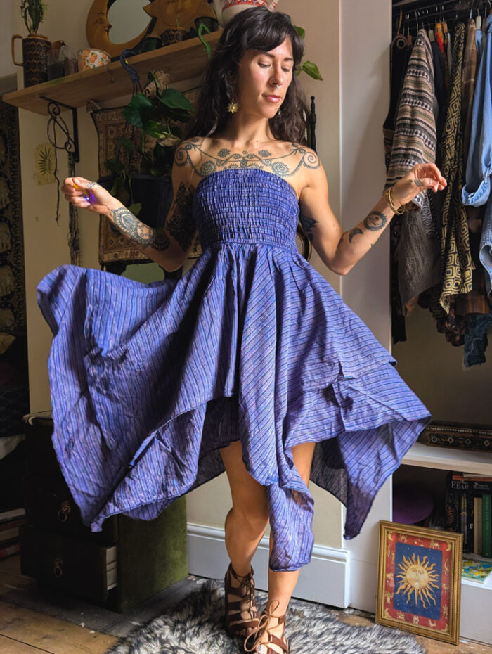 Purple Hanky Hem 2-in-1 Dress / Skirt