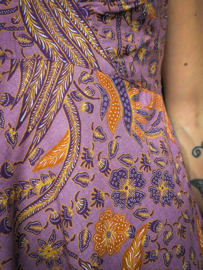 Preloved Purple Balinese Summer Dress - Image 5