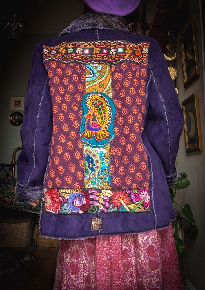 Reworked Purple Faux-Suede Coat - Image 4