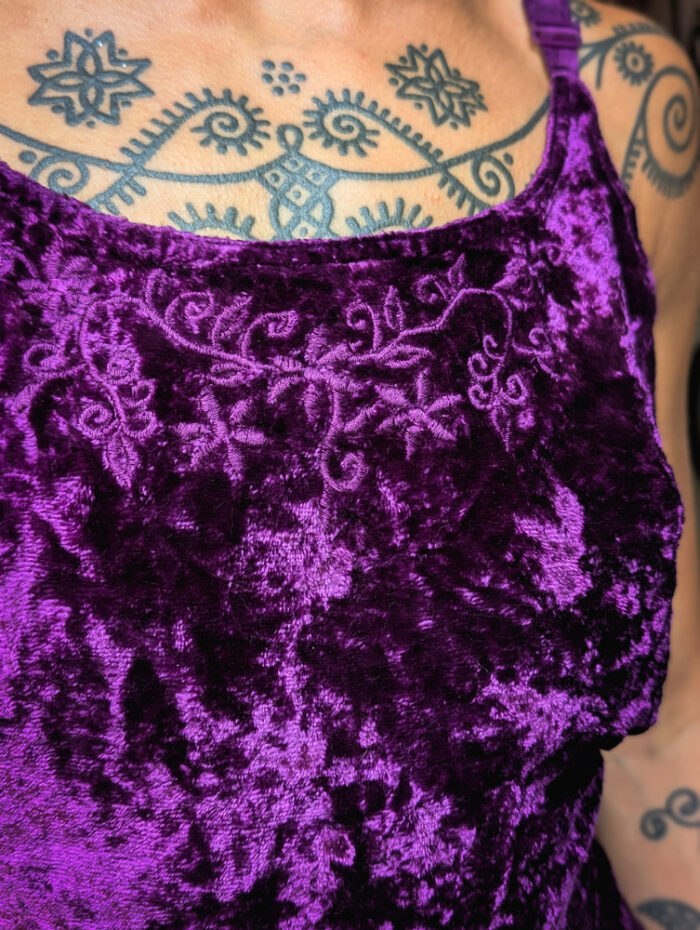 Vintage Purple Velvet Cami Top - Image 5
