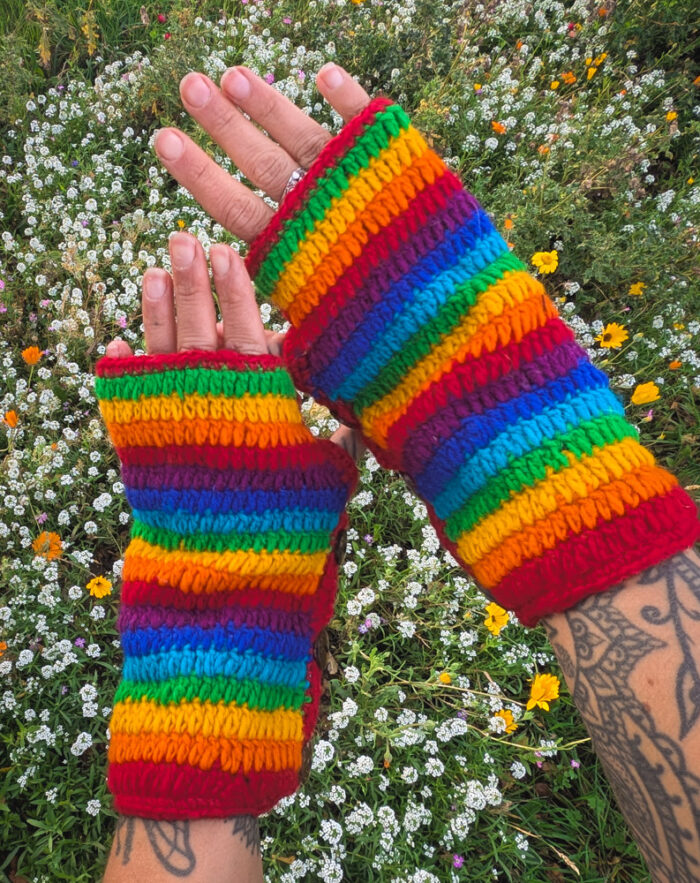 Rainbow Wool Handwarmers - Image 3