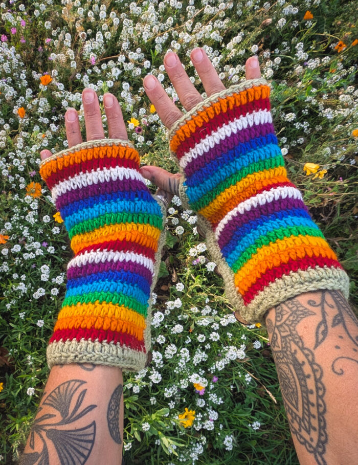 Rainbow Wool Handwarmers - Image 3