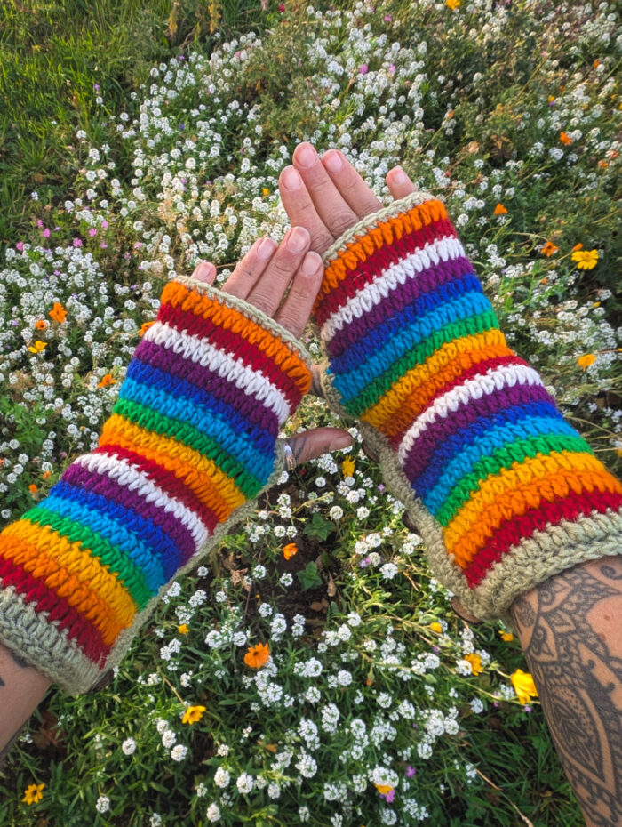 Rainbow Wool Handwarmers - Image 4