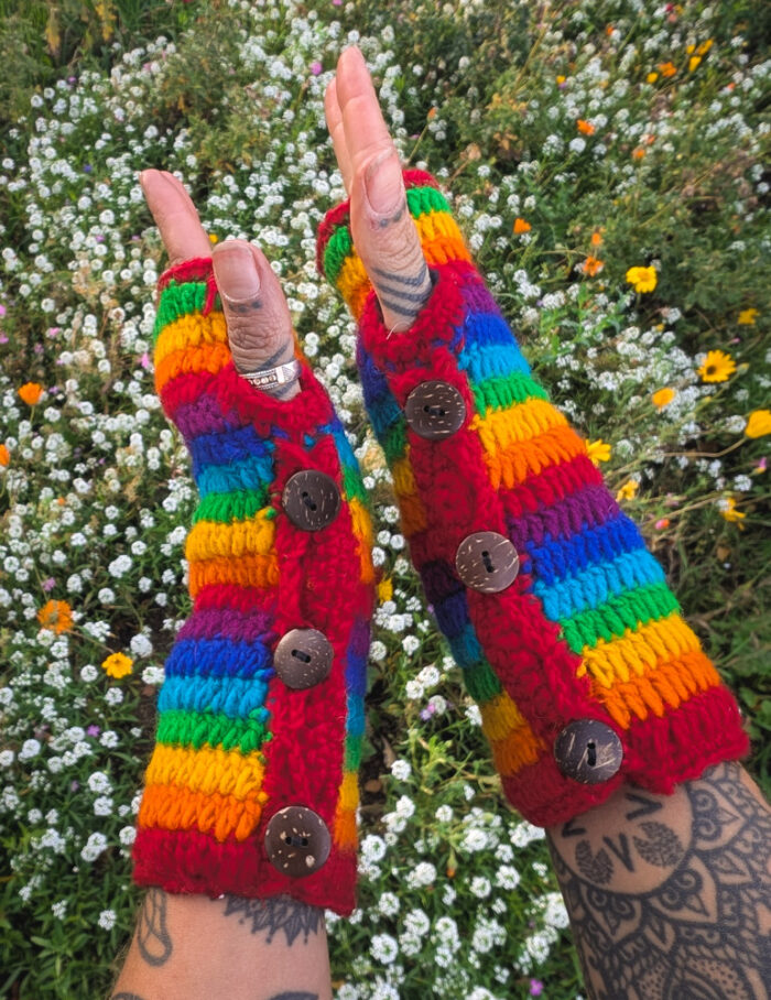 Rainbow Wool Handwarmers - Image 4