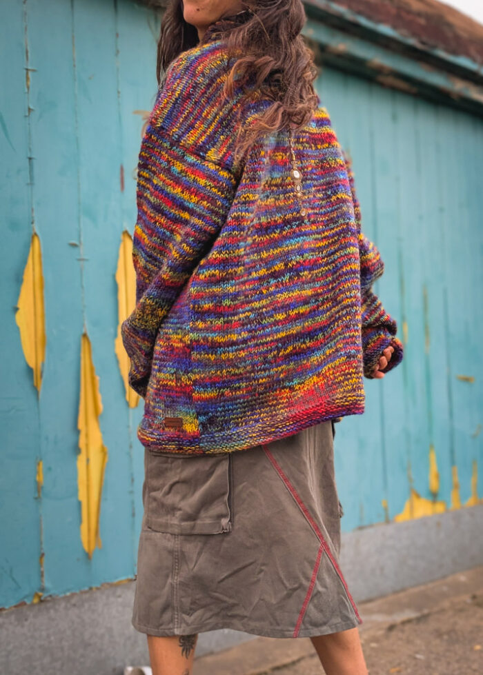 Grungy Rainbow Wool Jumper - Image 4