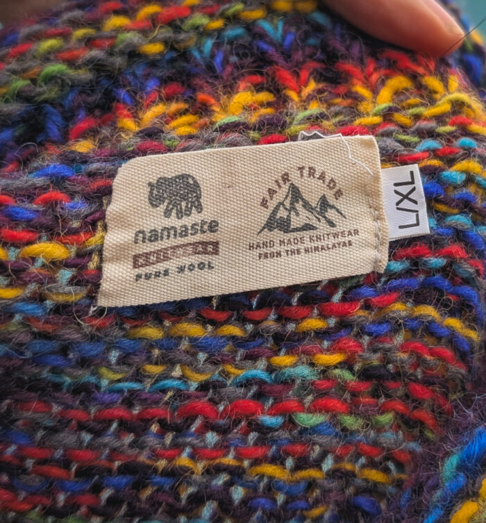 Grungy Rainbow Wool Jumper - Image 6