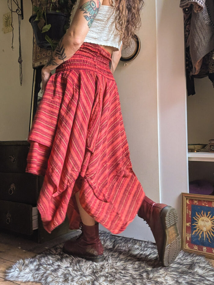Red Hanky Hem 2-in-1 Dress / Skirt - Image 2