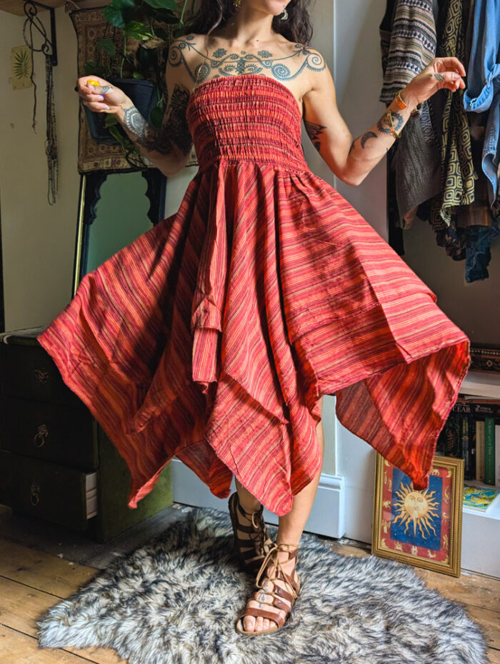Red Hanky Hem 2-in-1 Dress / Skirt - Image 5