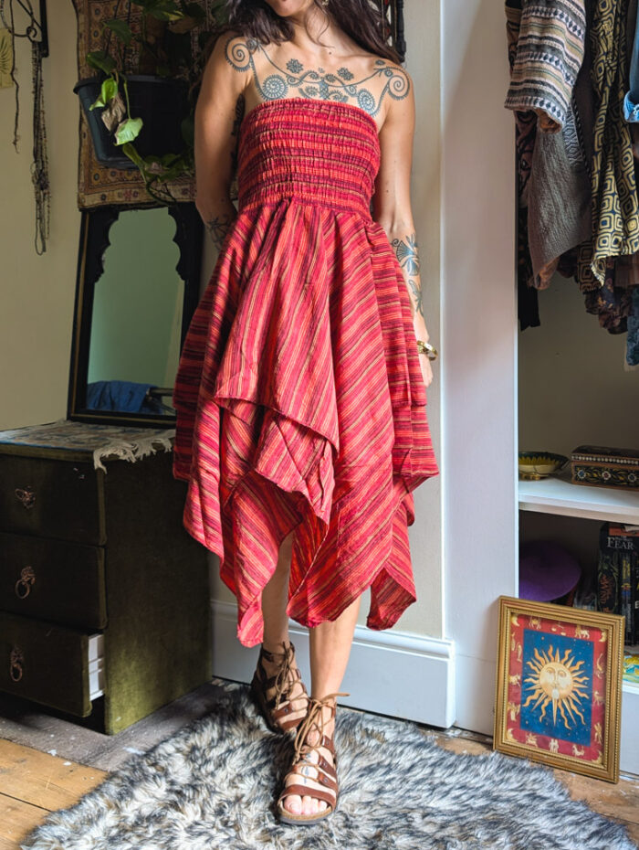 Red Hanky Hem 2-in-1 Dress / Skirt - Image 7