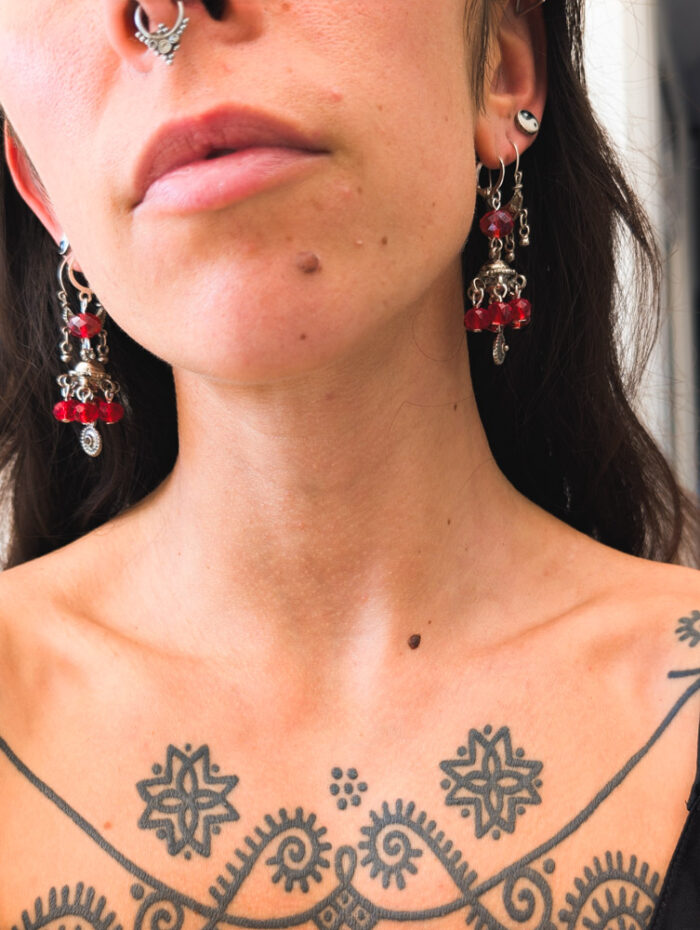 Siam Crystal Earrings - Image 2