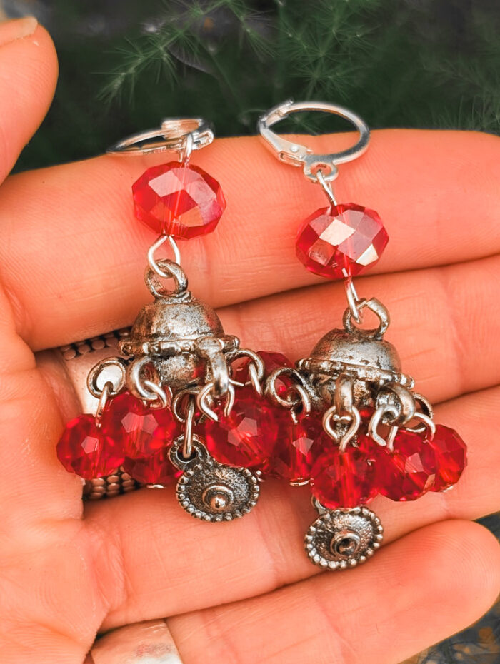 Siam Crystal Earrings - Image 5