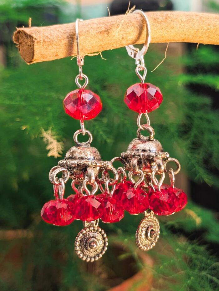 Siam Crystal Earrings