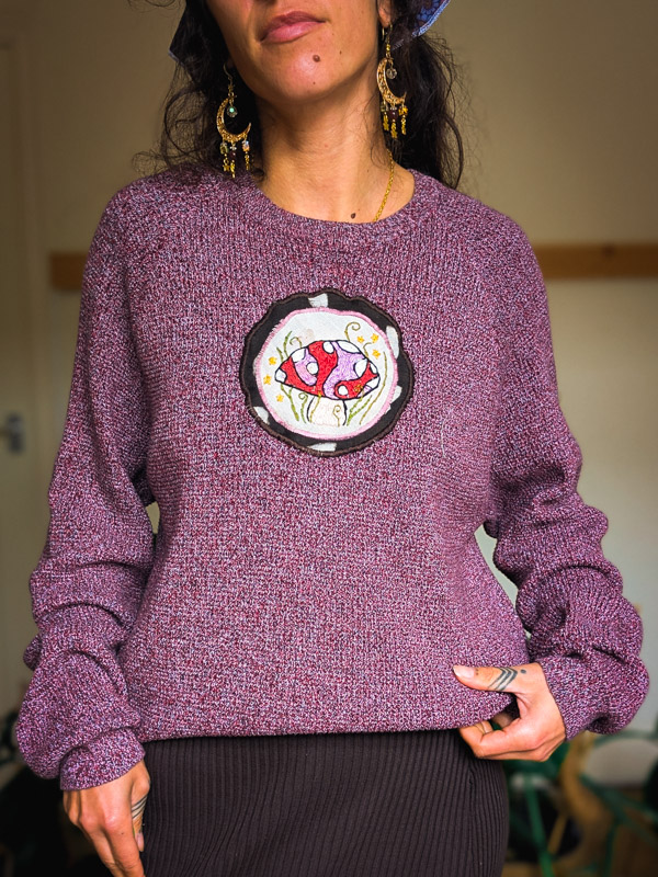 Maroon Mushroom Jumper