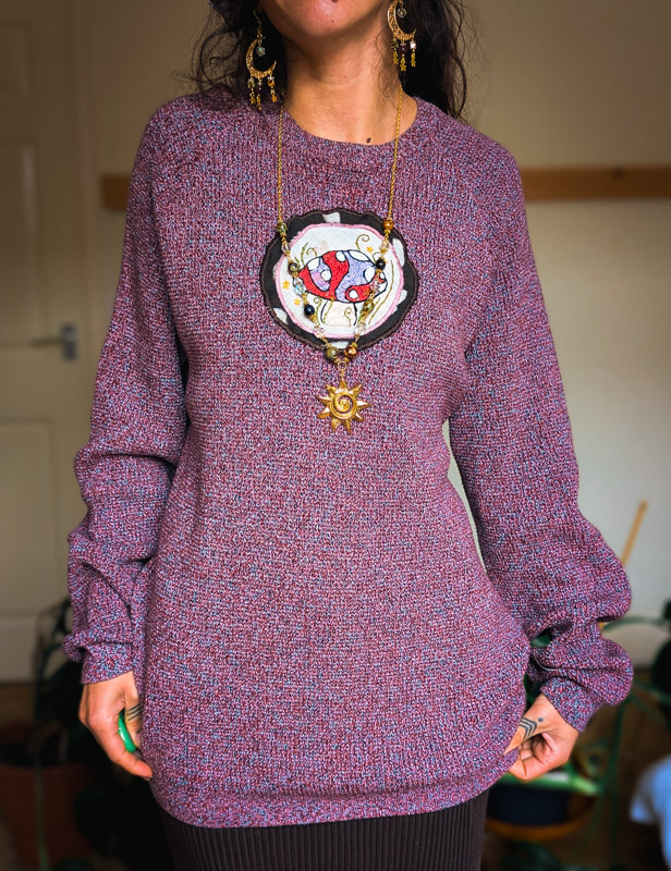 Maroon Mushroom Jumper - Image 3