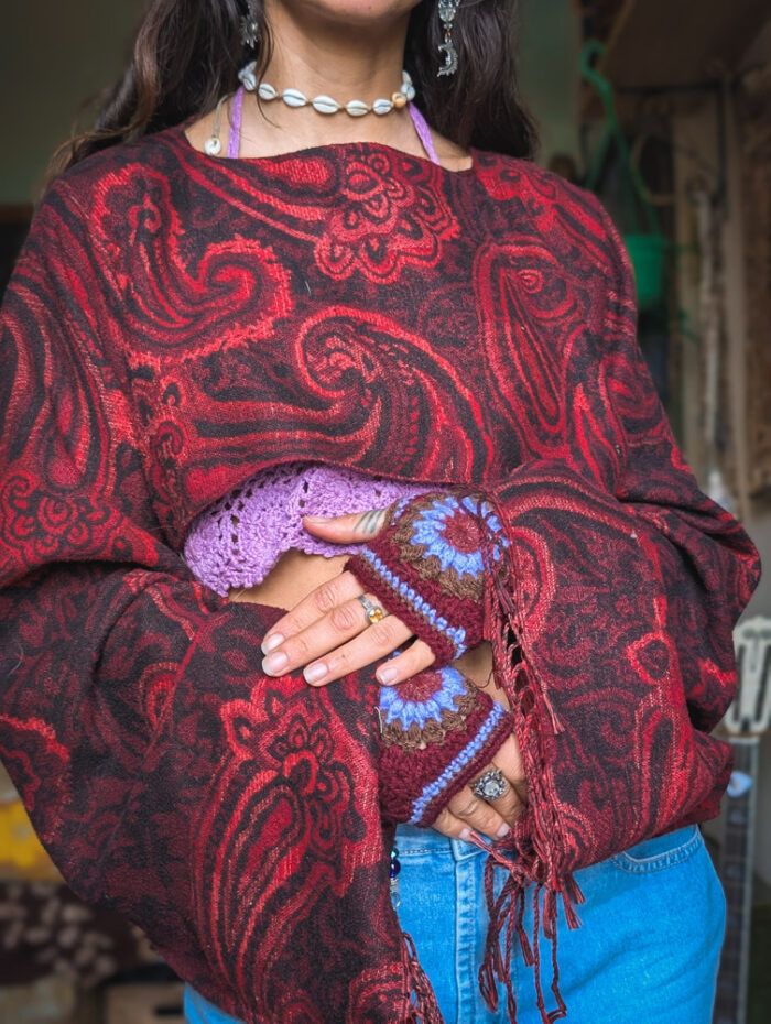 Upcycled Red Shrug - Image 3