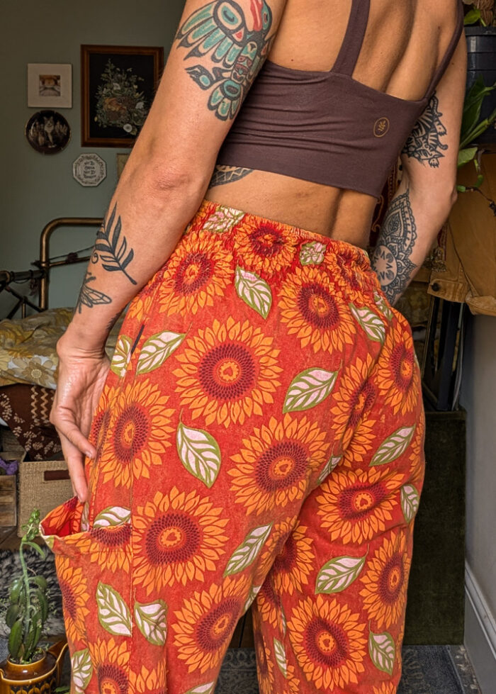 Red Sunflower Trousers - Image 3