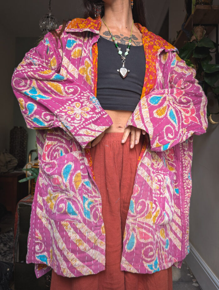 Reversible Kantha Stitch Jacket - Image 3