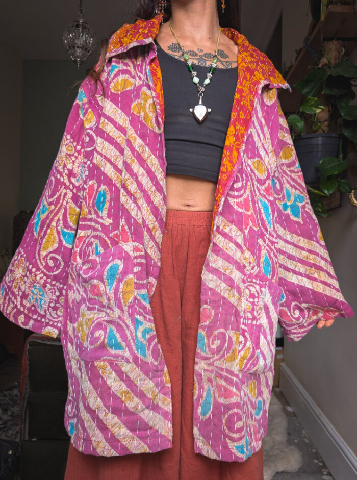 Reversible Kantha Stitch Jacket - Image 4