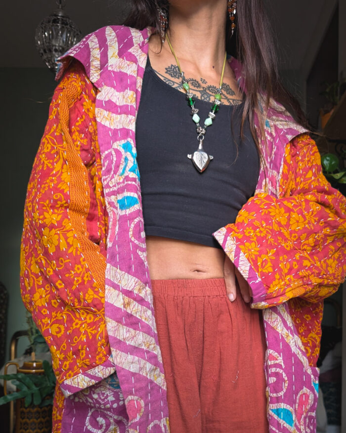 Reversible Kantha Stitch Jacket - Image 6