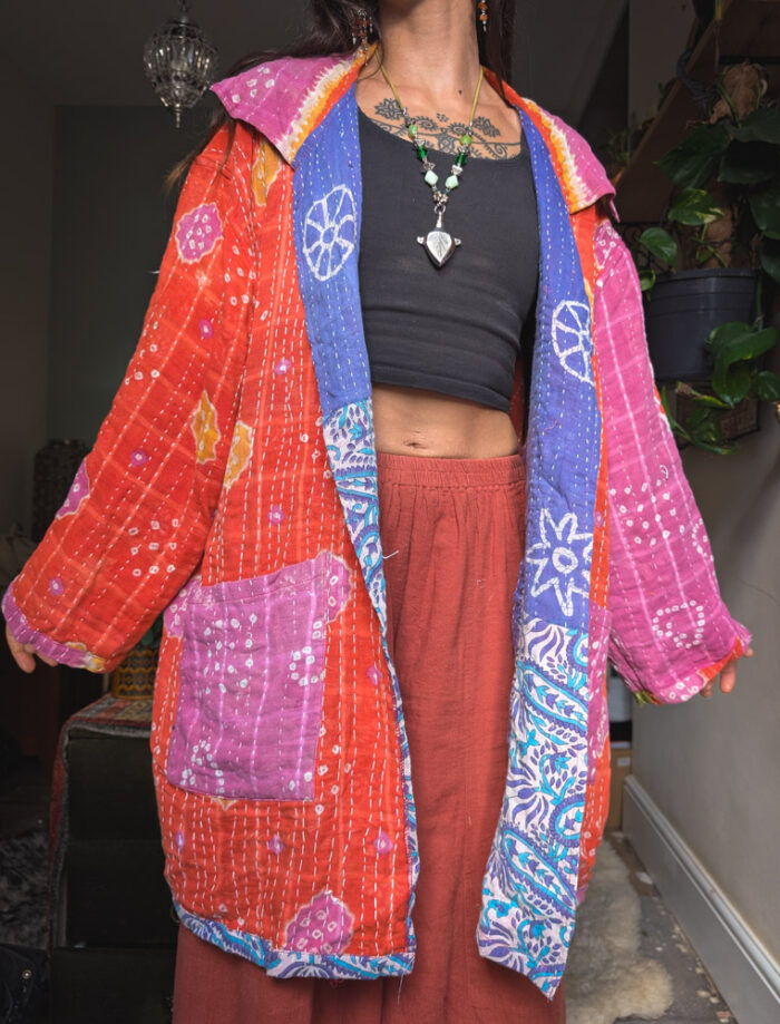 Reversible Kantha Stitch Jacket - Image 4