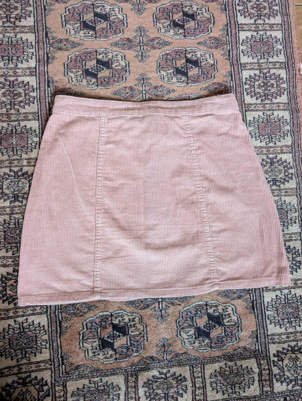 Reworked Dusky Rose Butterfly Cord Skirt - Image 4