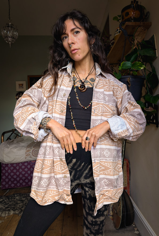 Unisex Neutral Geometric Overshirt - Image 4