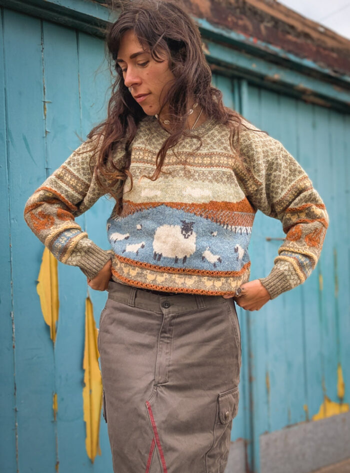 Vintage Farmyard Wool Jumper - Image 3
