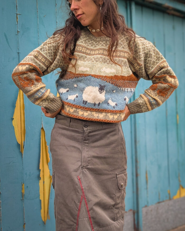 Vintage Farmyard Wool Jumper - Image 4