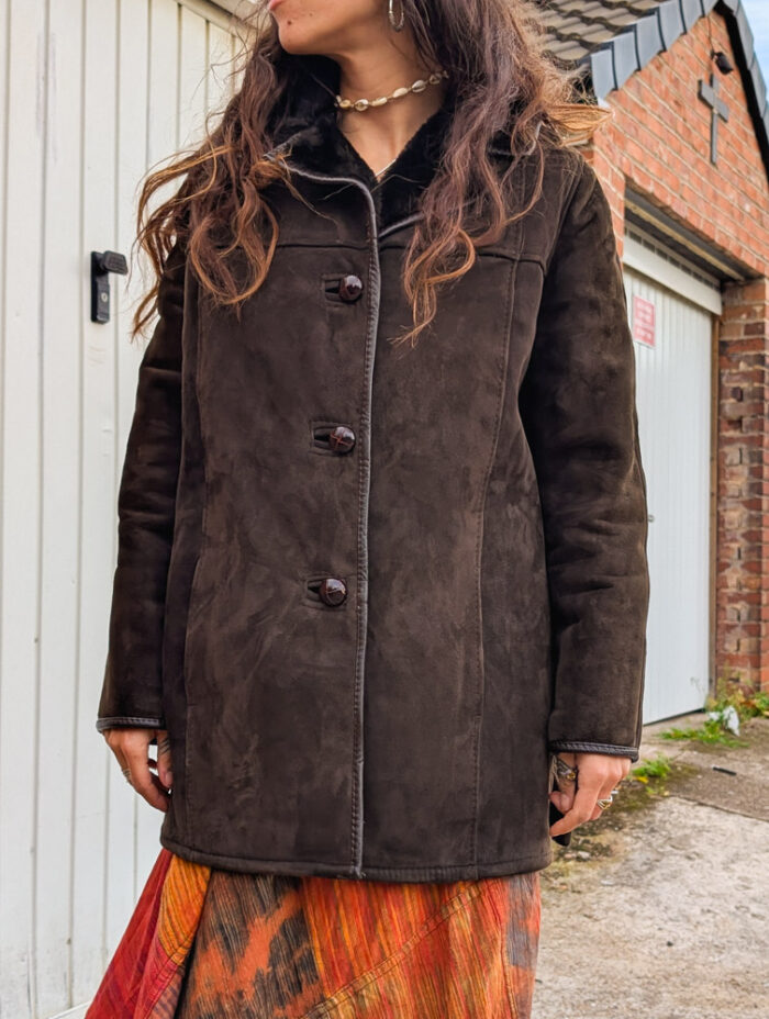 Vintage Suede Sheepskin Jacket - Image 3