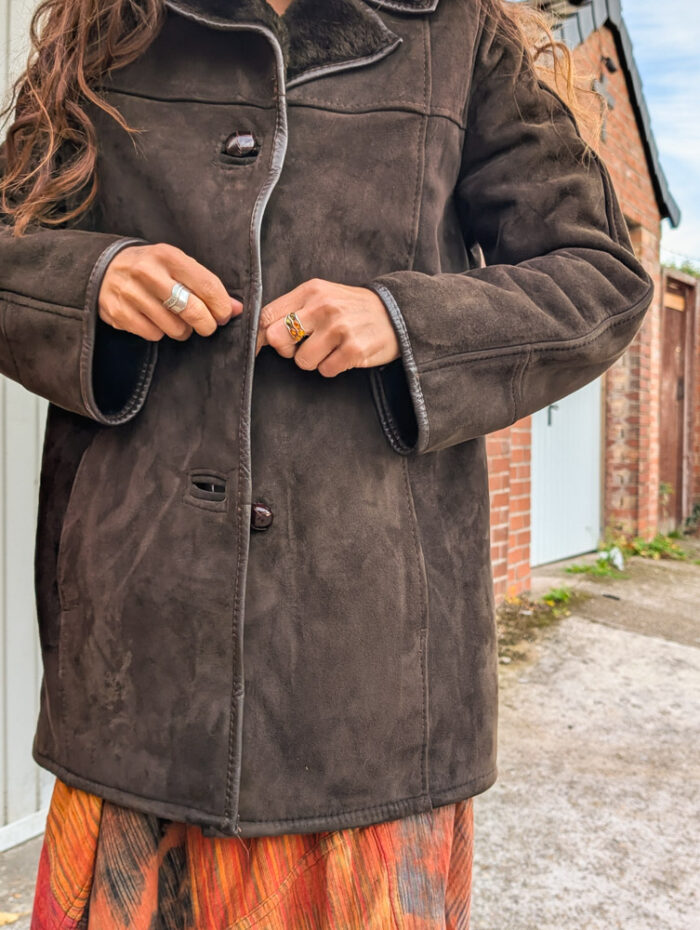 Vintage Suede Sheepskin Jacket - Image 4