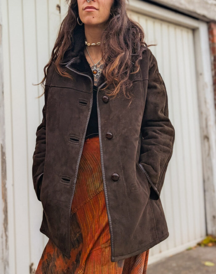 Vintage Suede Sheepskin Jacket - Image 6