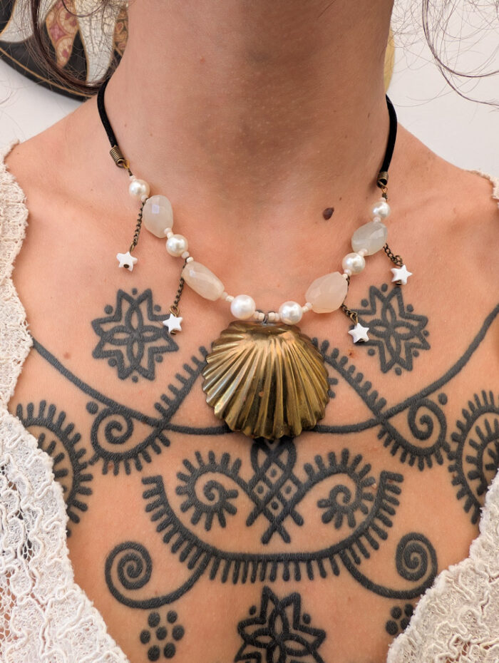 Mermaid Shell Gemstone Necklace