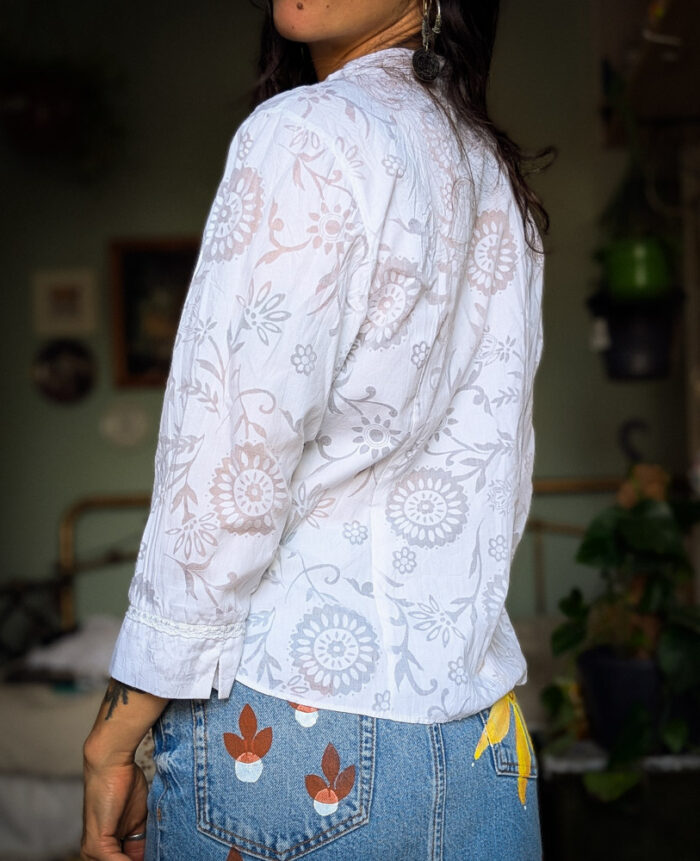 Retro Sunflower Devoré Shirt - Image 5