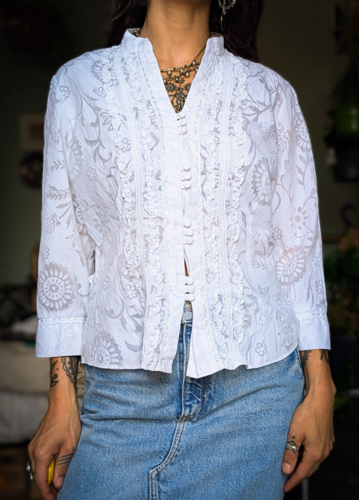 Retro Sunflower Devoré Shirt - Image 6