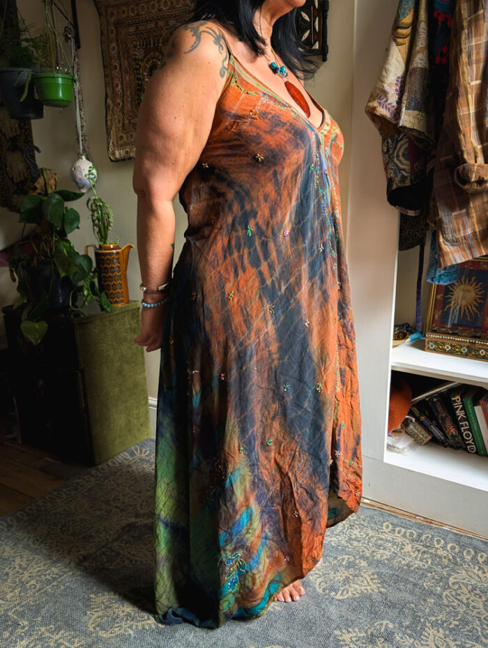 Tie Dye Silk Maxi Dress - Image 4
