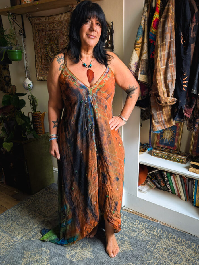 Tie Dye Silk Maxi Dress - Image 6