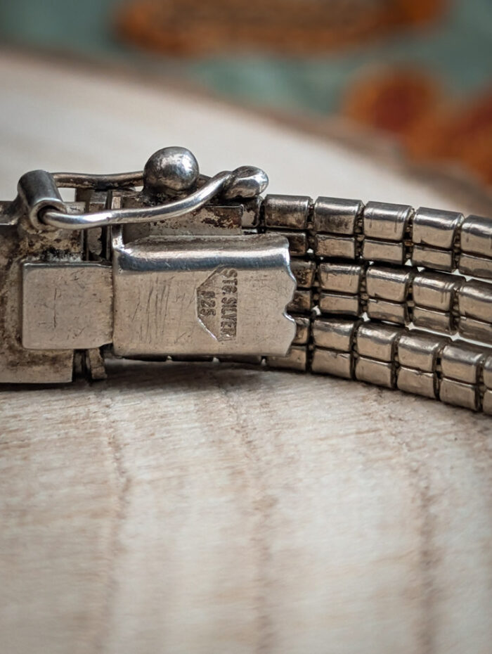 Vintage 925 Silver Multi-Strand Bracelet - Image 5