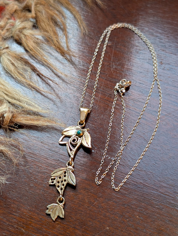 Vintage Silver Leaf Necklace