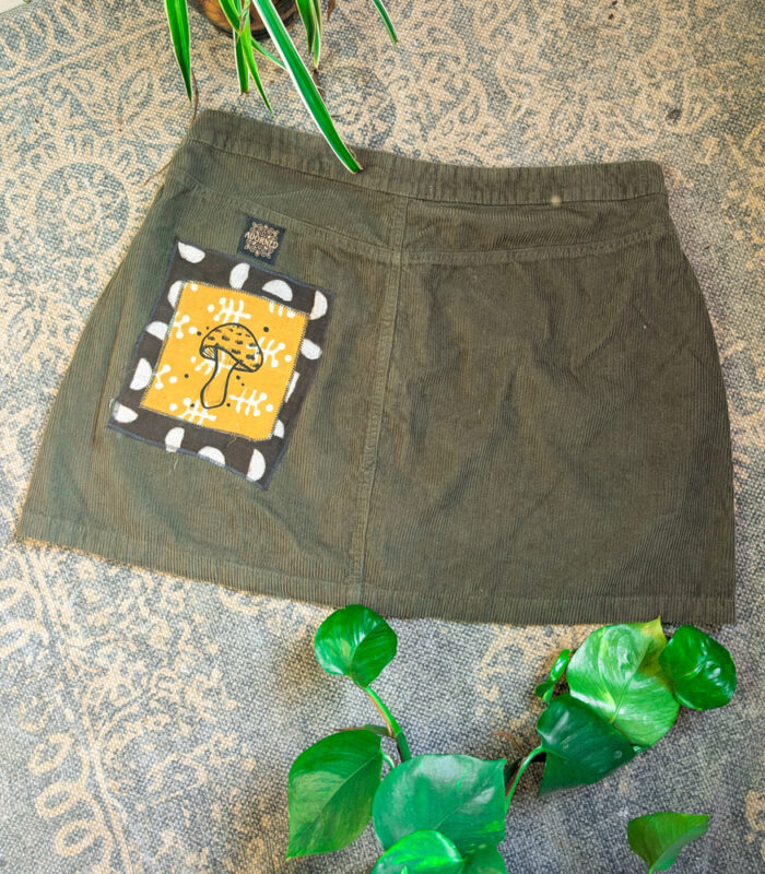 Reworked Mushroom Plus Size Cord Skirt - Image 2