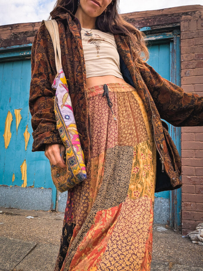 Earthy Patchwork Skirt - Image 2