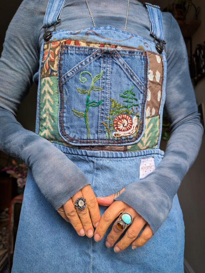 Reworked Forest Fairy Denim Dress